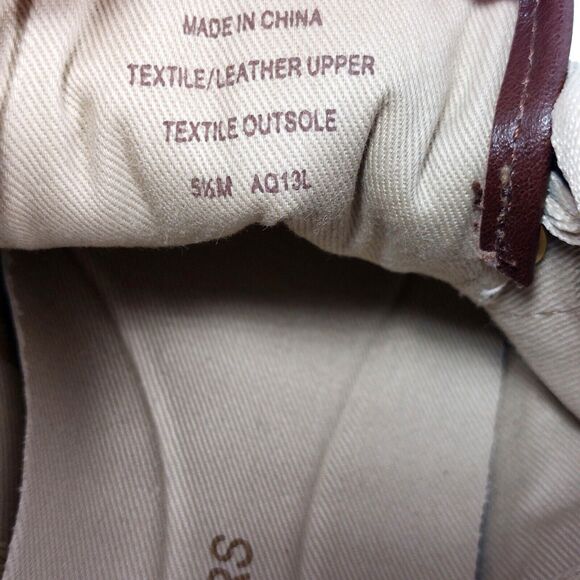 Michael Kors Logo City Sneakers Womens Sz 5 1/2 Medium Brown Excellent Condition - Picture 10 of 16